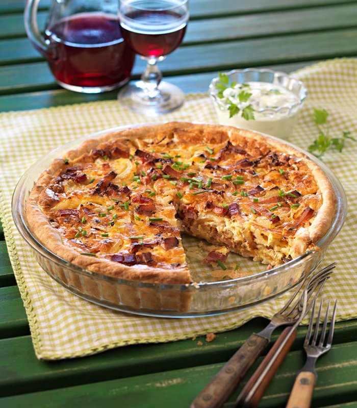 Quiche Lorraine leveles tésztából