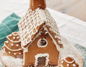 Mézeskalács házikó (sablonnal)