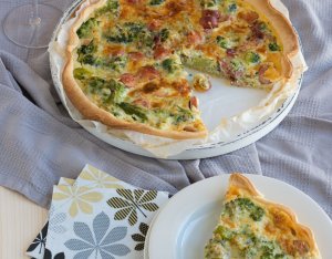 Brokkolis virslis quiche