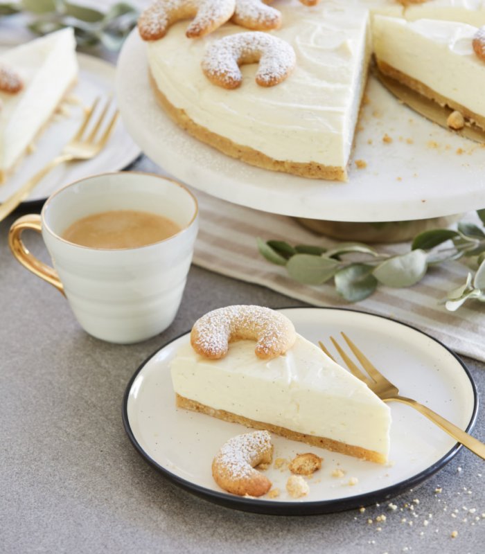 sajttorta vaníliás kiflivel