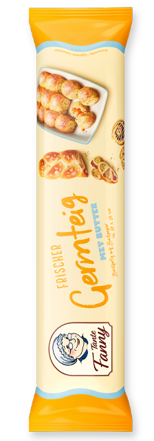 Friss kelt tészta vajjal