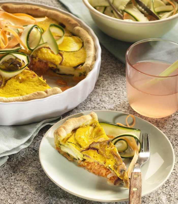 vegán zöldséges quiche