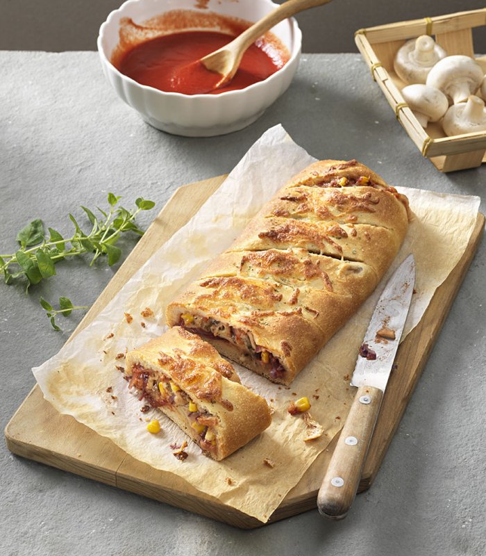 Stromboli pizza zöldségekkel