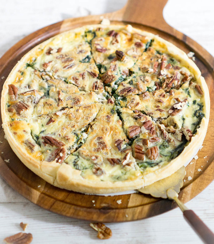 spenótos quiche