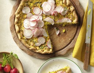 Tavaszi medvehagymás quiche