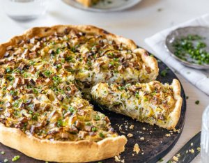 Vegán quiche lorraine