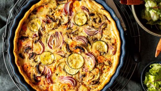 vegán zöldséges quiche