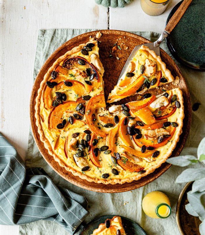 tökös-csirkés quiche
